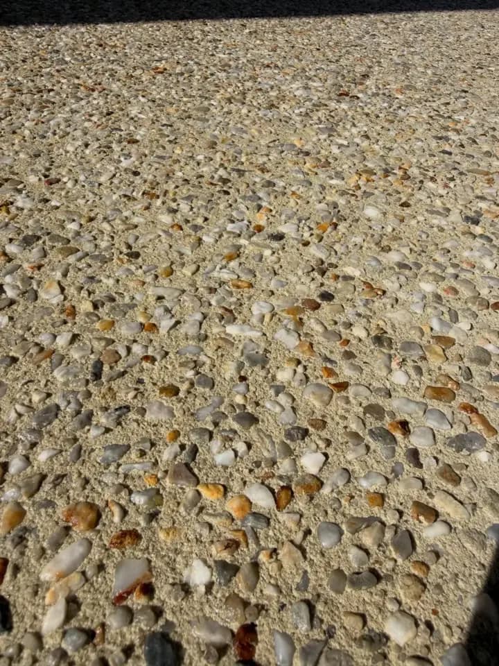 Decorative concrete finish with texture and colour